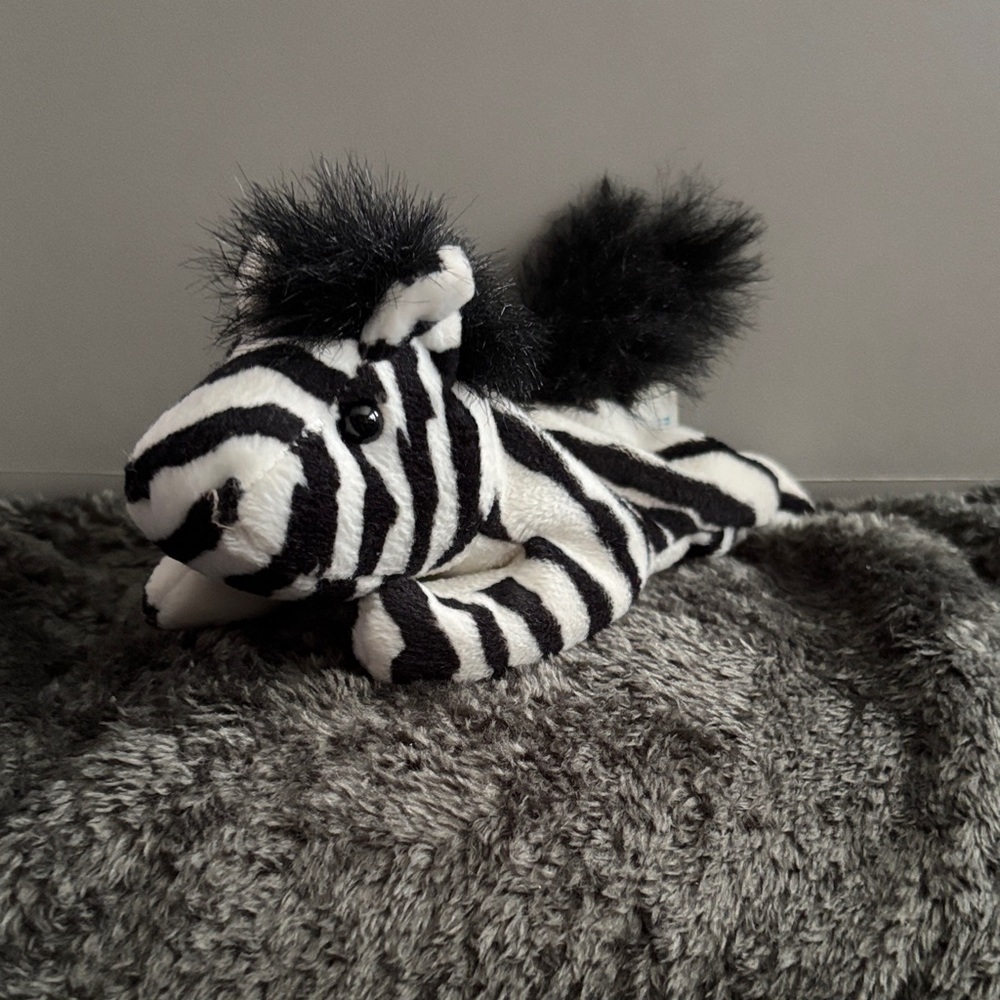 Vintage- Great American Fun Corp Plush Zebra Toy